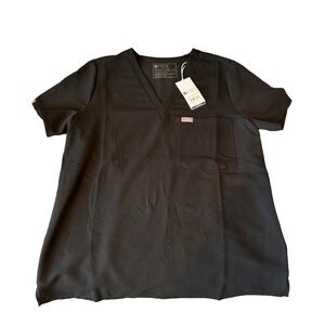 NWT Figs Black Catarina Scrub Top Size Medium